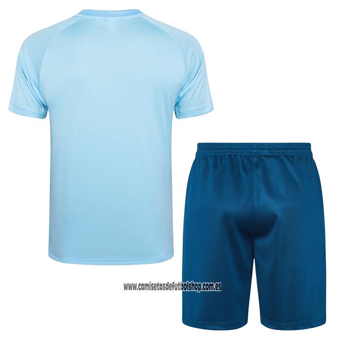 Chandal del Manchester City 24-25 Manga Corta Azul - Pantalon Corto
